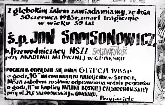 Image result for jan samsonowicz solidarnosc